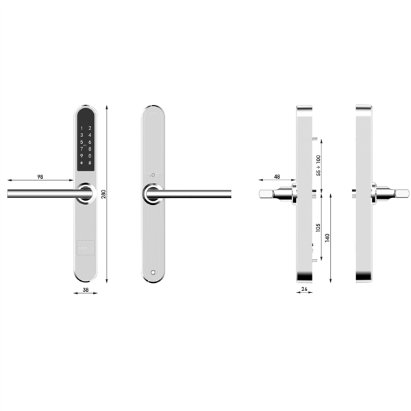 Zamek do apartamentów Apartlock P1 Czarny