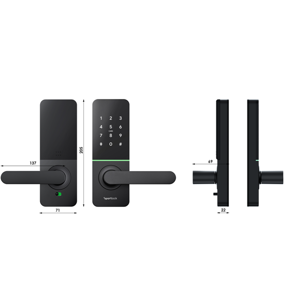 Zamek elektroniczny do apartamentów Apartlock P5 + bramka Wi-Fi