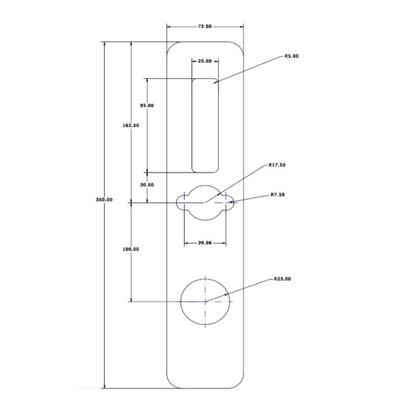 Maskownica do zamków Apartlock A2 i P2 rozstaw 90 i 92 mm